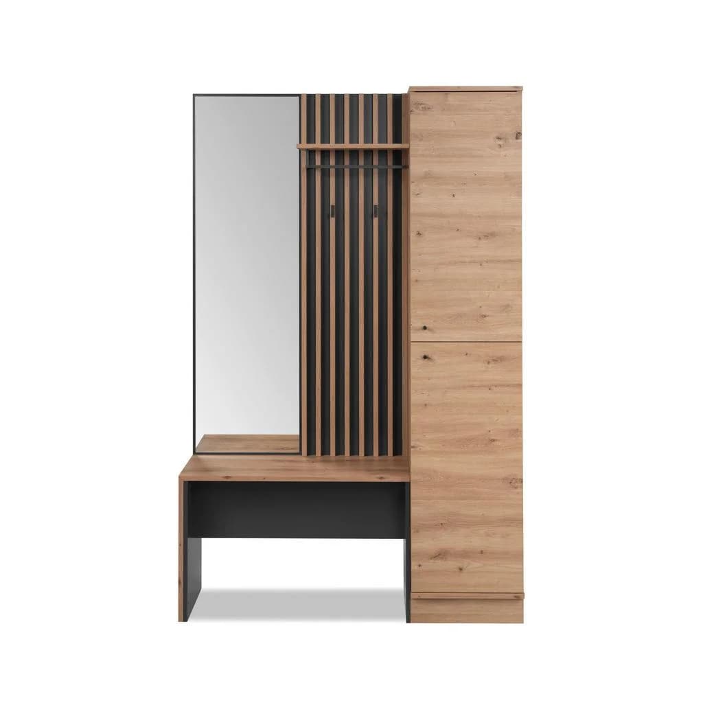 Mid.you Garderobe Anthrazit Eiche Artisan Holzwerkstoff