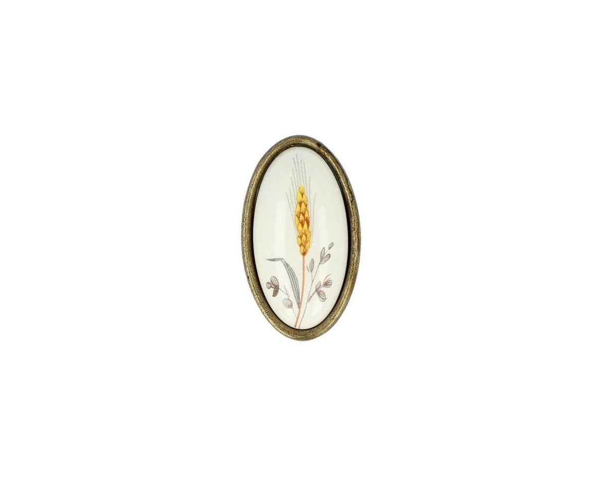 MS Beschläge Möbelknopf Vintage Alt Messing Keramik Landhausstil