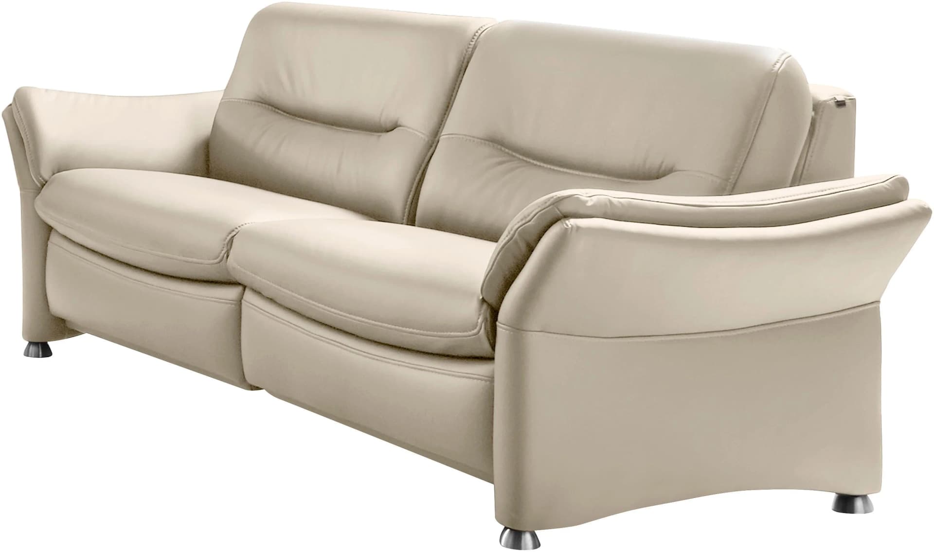 HUKLA Ledersofa 2,5-Sitzer Torro ecru Glattleder