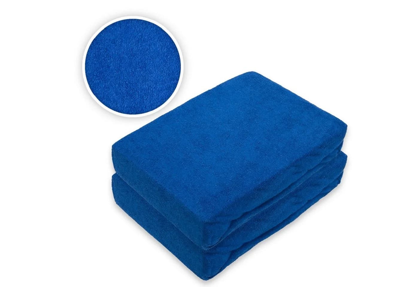 EXKLUSIV HEIMTEXTIL Spannbettlaken Frottee Doppelpack Blau