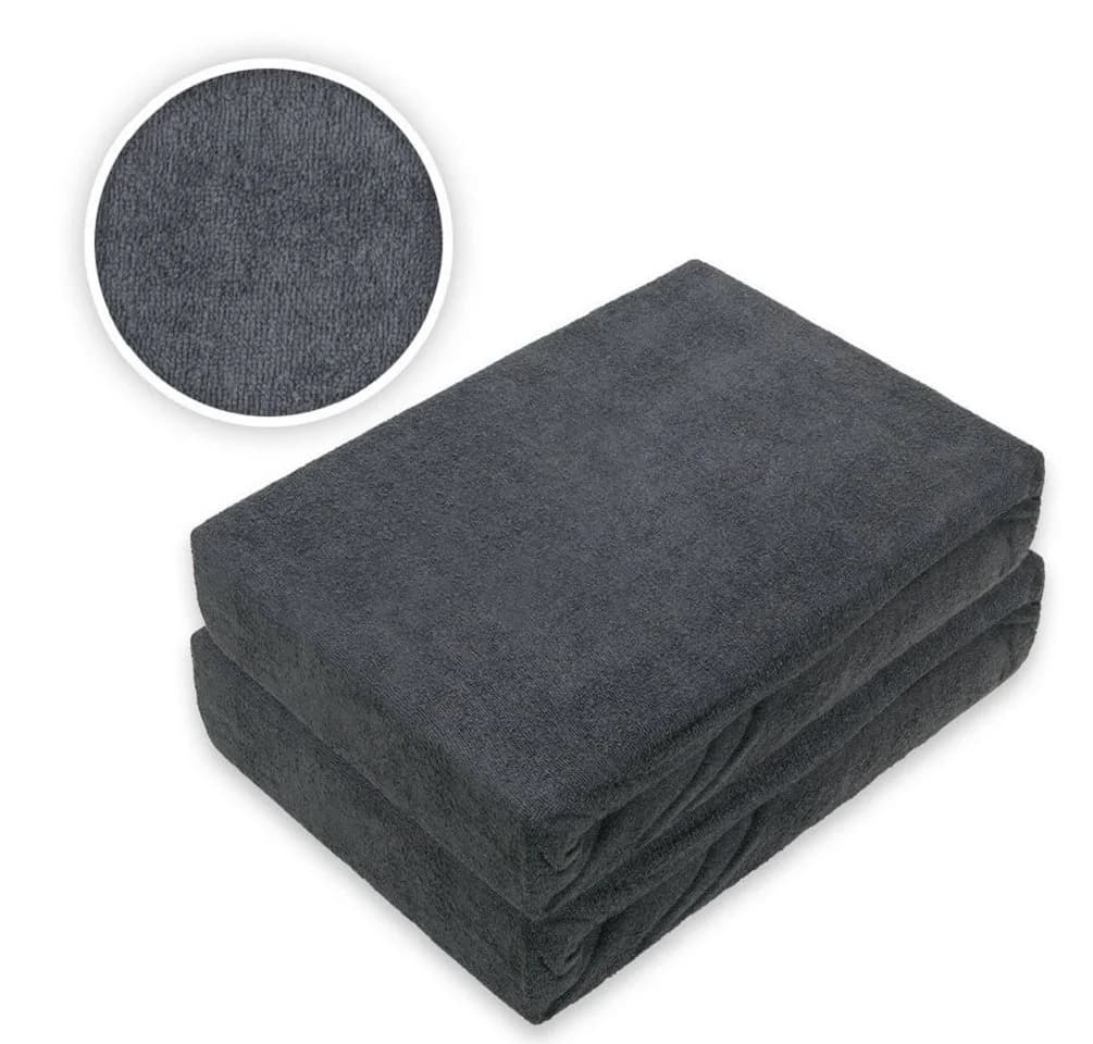 EXKLUSIV HEIMTEXTIL Spannbettlaken Frottee Premium Anthrazit