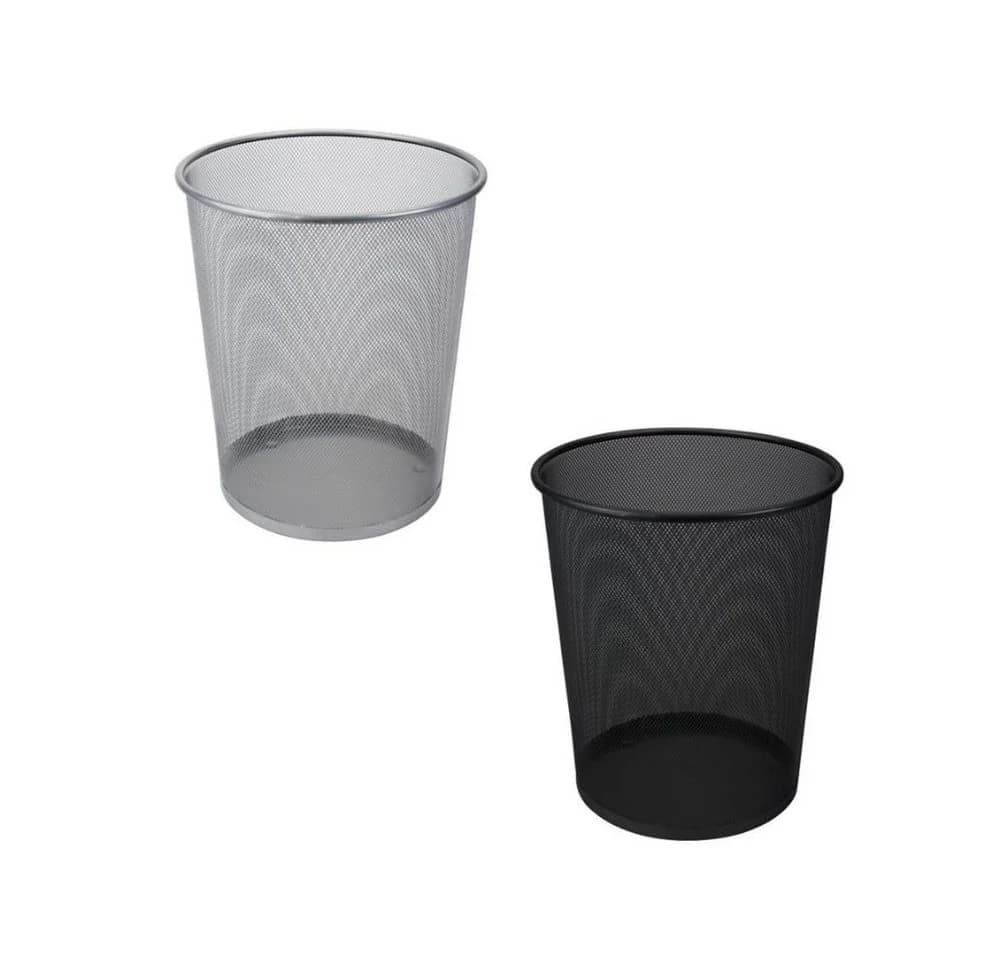 Riyashop Mülleimer Papierkorb 19l Drahteimer Schwarz