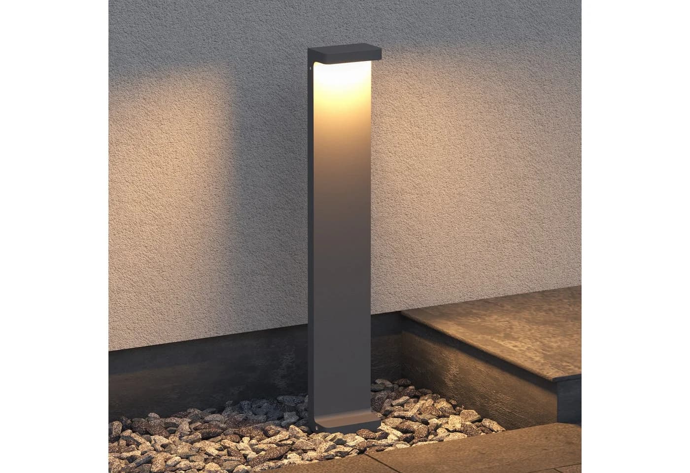 Mai & Mai LED Außen-Stehlampe Grau IP65 Wegeleuchte 6W