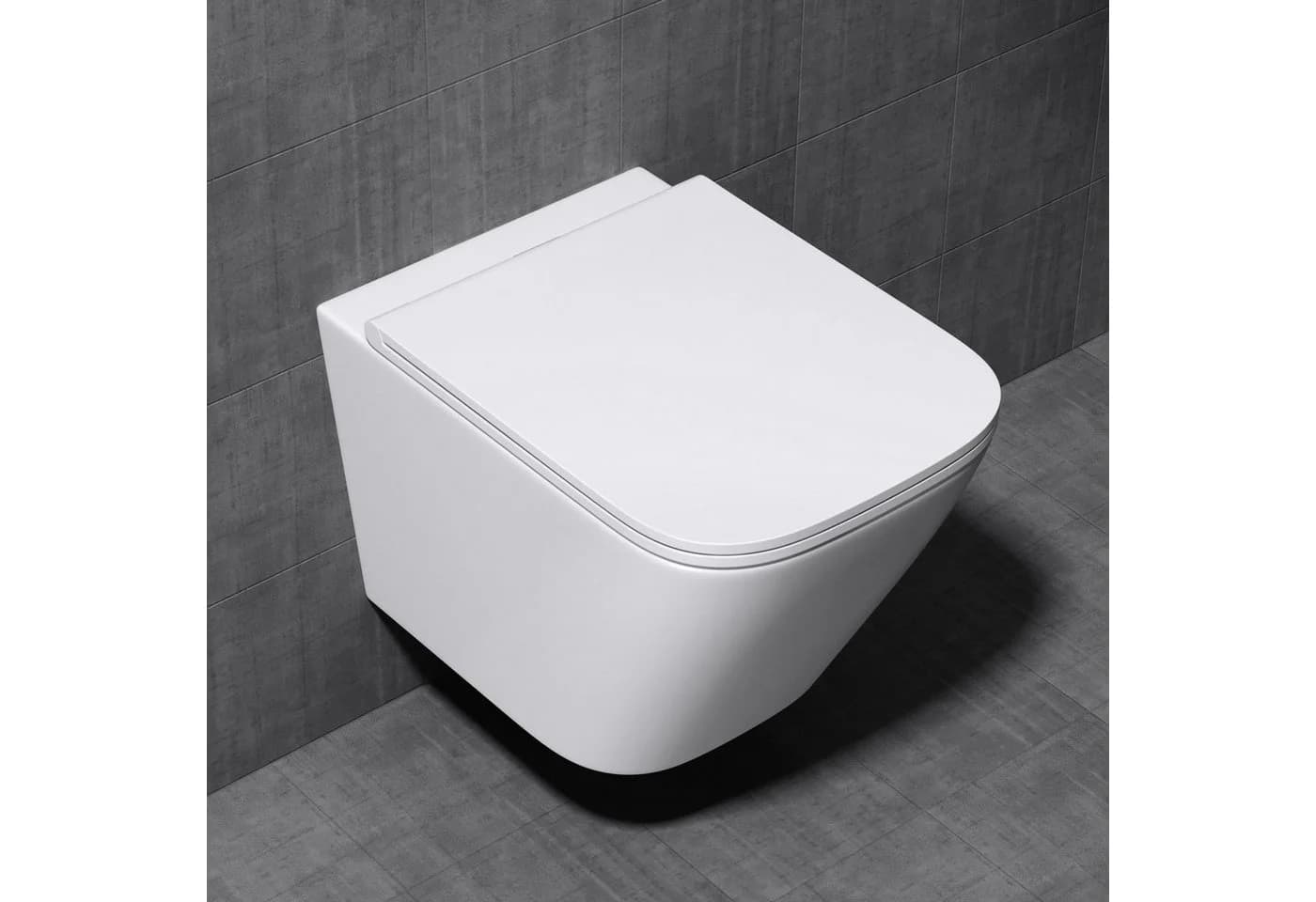Mai & Mai Hänge-WC spülrandlos mit Softclose-Sitz weiß
