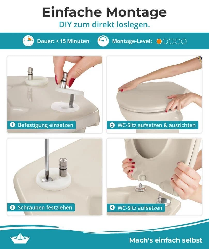 Calmwaters WC-Sitz Original Pergamon mit Absenkautomatik
