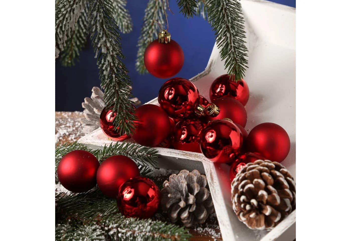 MARELIDA Weihnachtsbaumkugeln 16er Set Rot