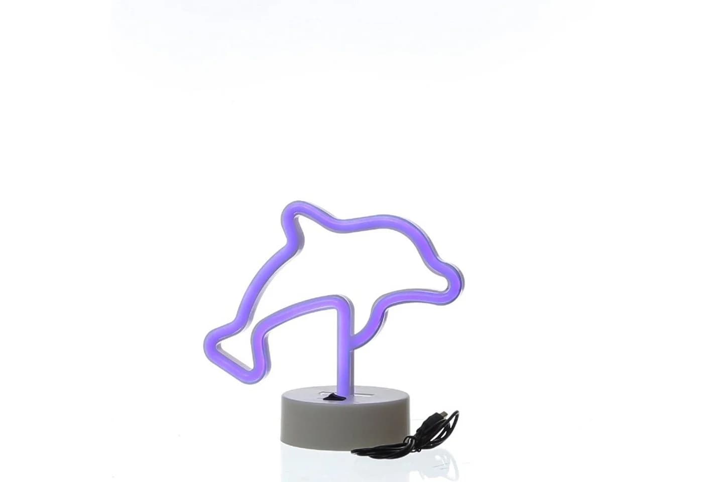SATISFIRE LED Neonlicht Delfin Leuchtfigur blau 19cm USB/Batterie