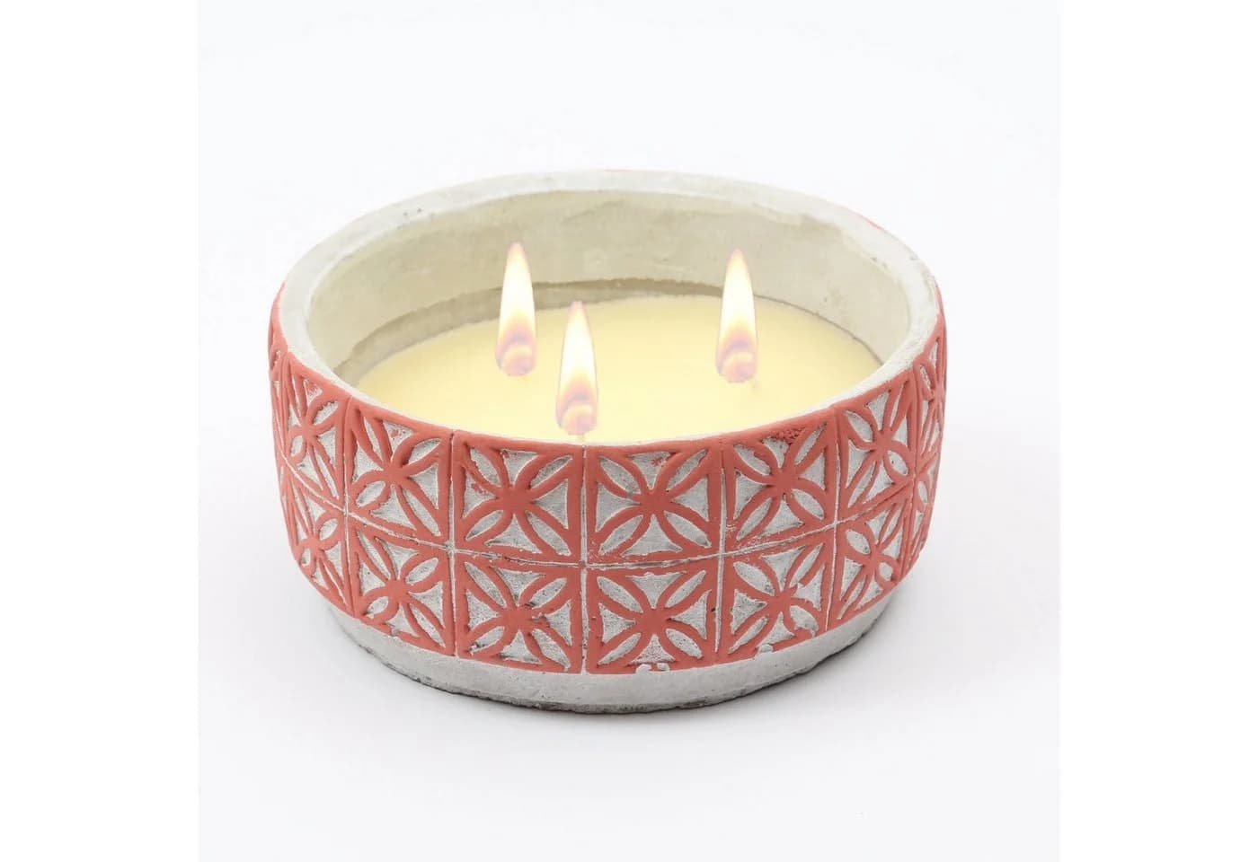 MARELIDA Outdoorkerze Citronella Duftkerze rot Tonschale