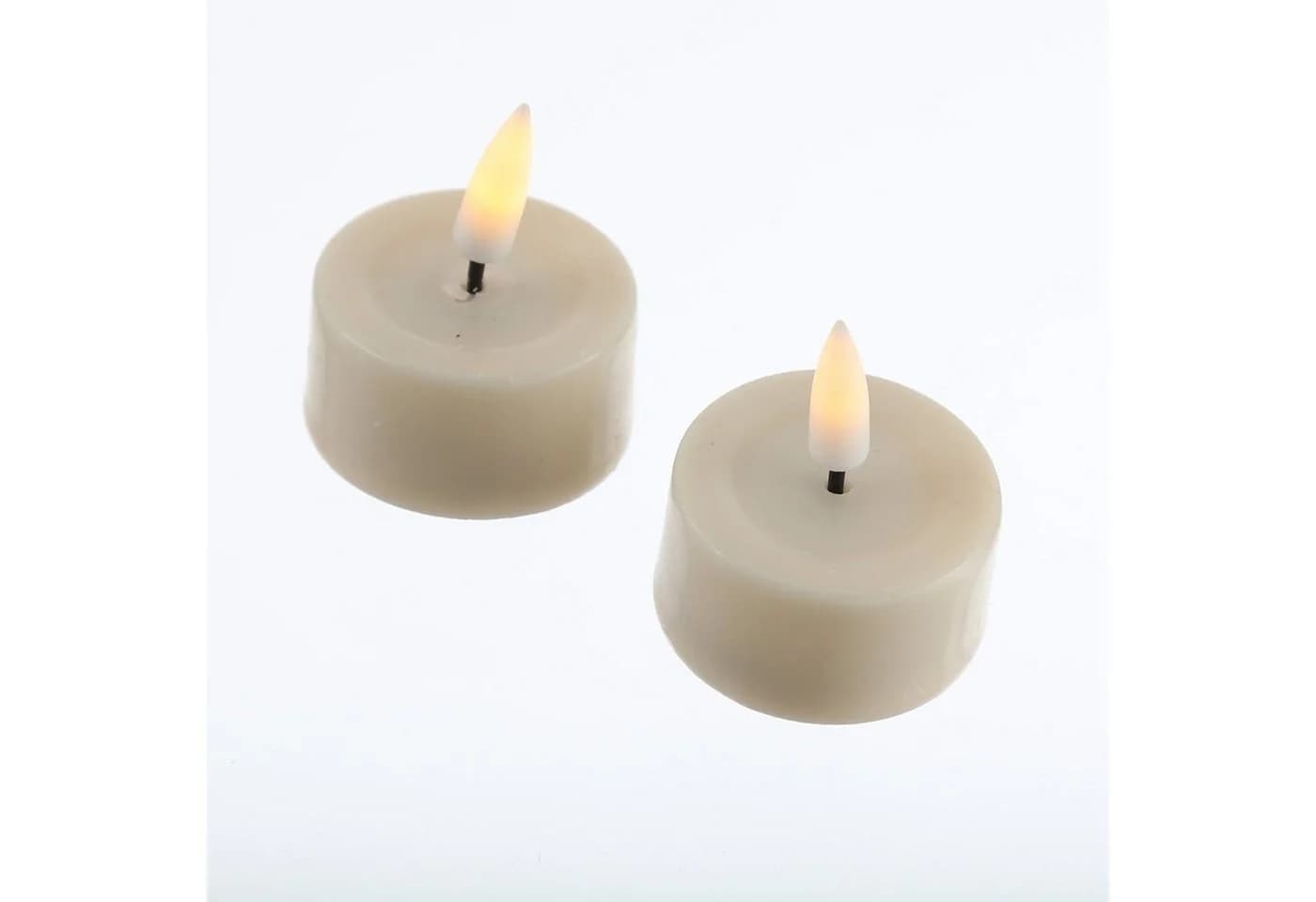 Deluxe Homeart LED Teelichter Mia Creme 2-tlg. mit Timer