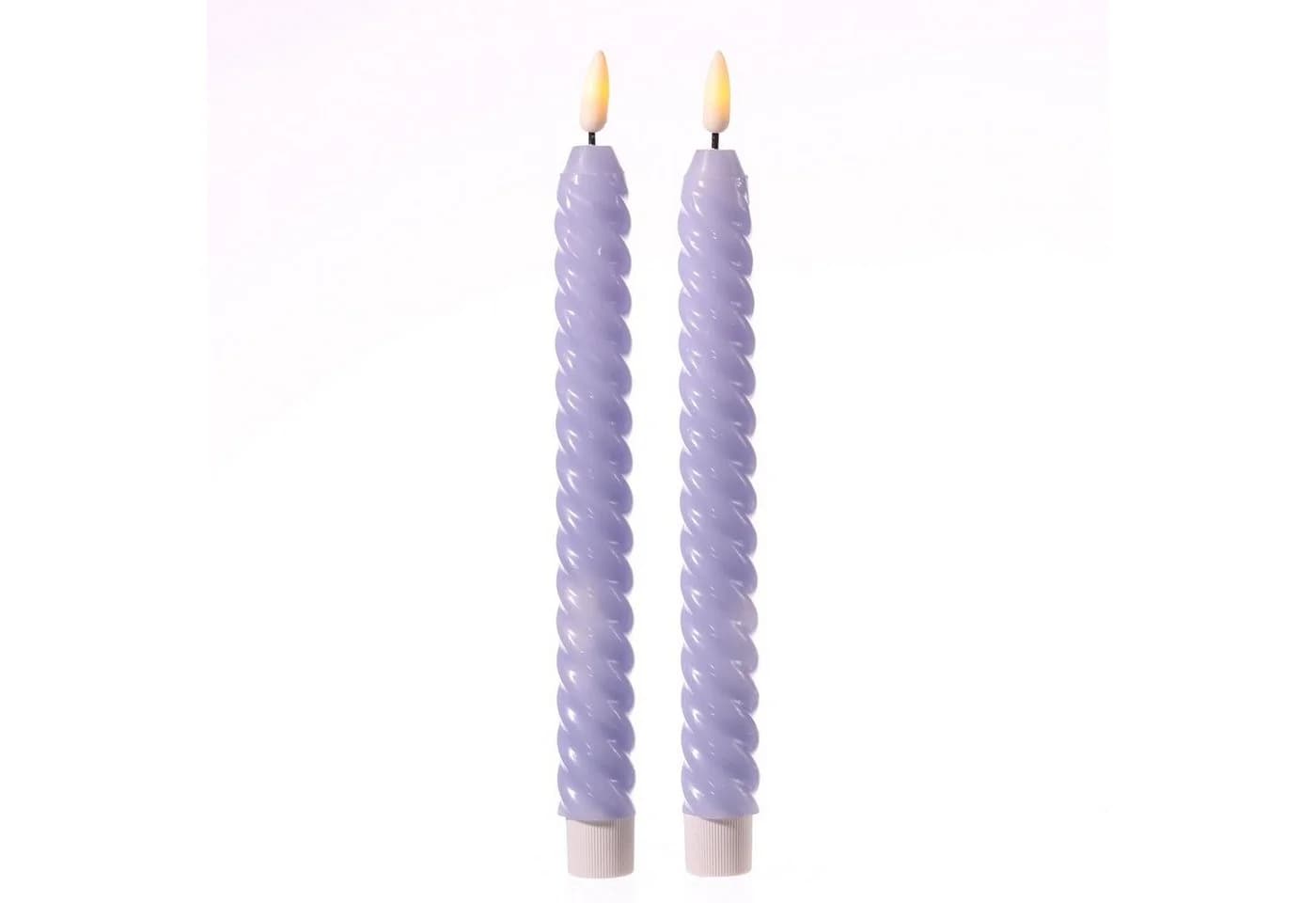 MARELIDA LED-Kerze Twist Flieder 25 cm