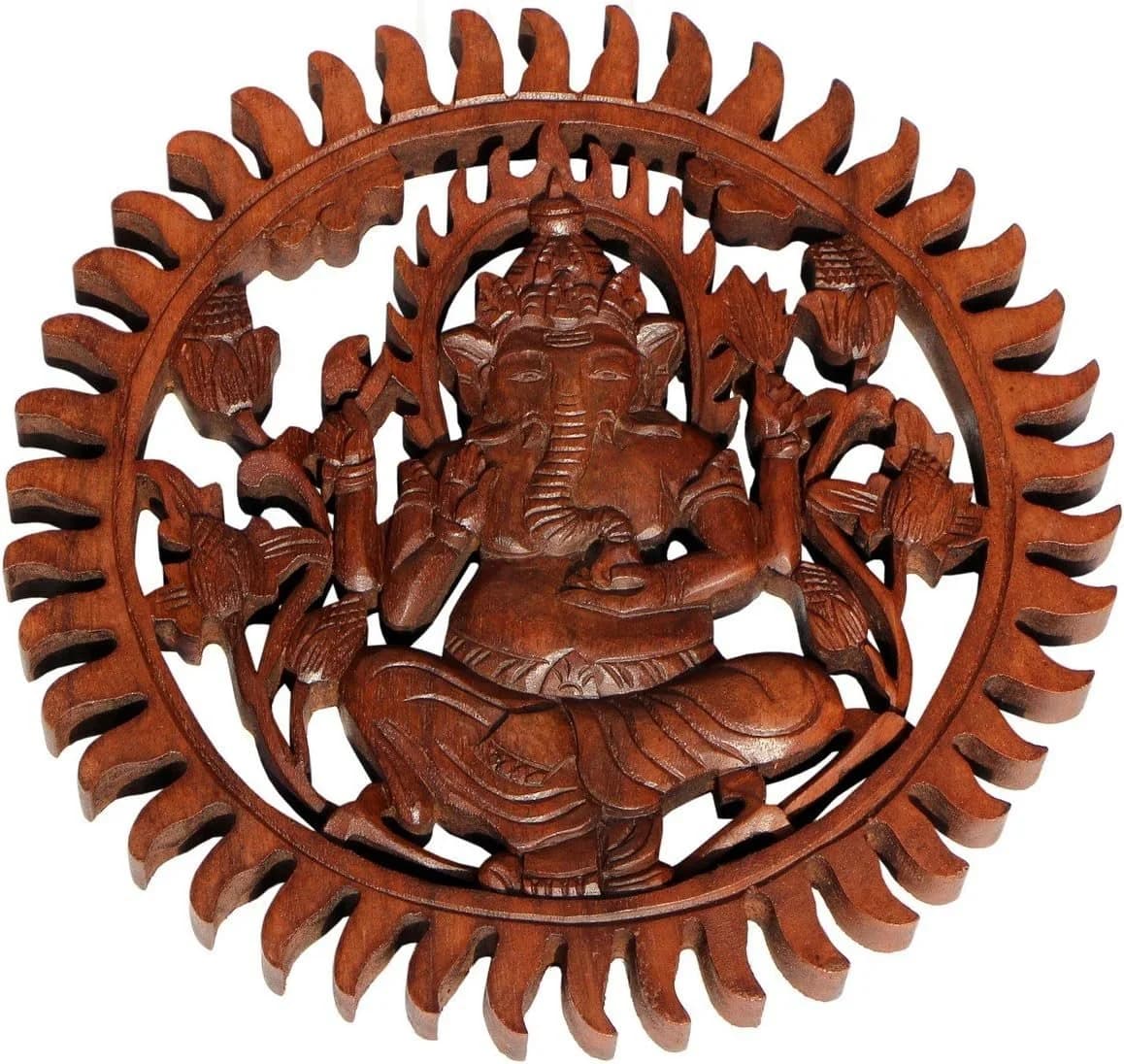 Wogeka Wanddekoobjekt Wand-Relief Sonne Asien Feng Shui