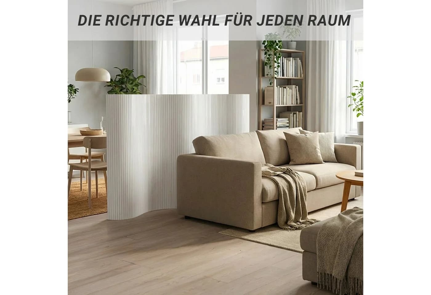 Homestyle4u Paravent Raumteiler Bambus Sichtschutz Holz