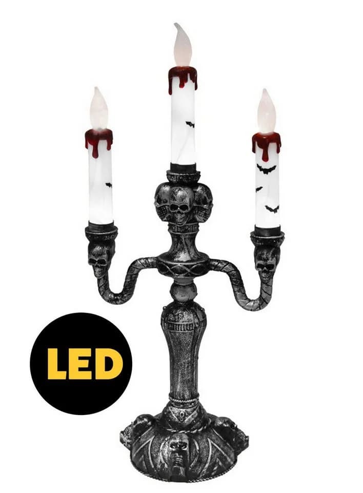 Fun World Gothic LED Kerzenständer Halloween Dekoration