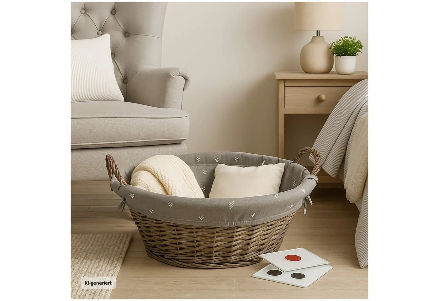 HTI-Line Aufbewahrungskorb Maisie Weide Natur