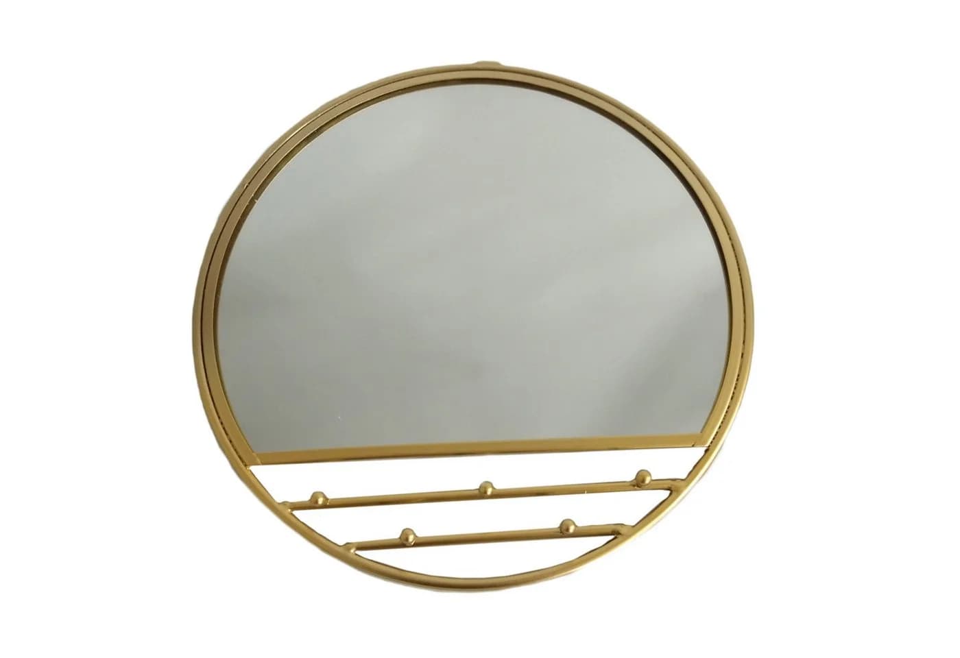 HTI-Line Dekospiegel Viola Wandspiegel mit 5 Haken Goldfarben