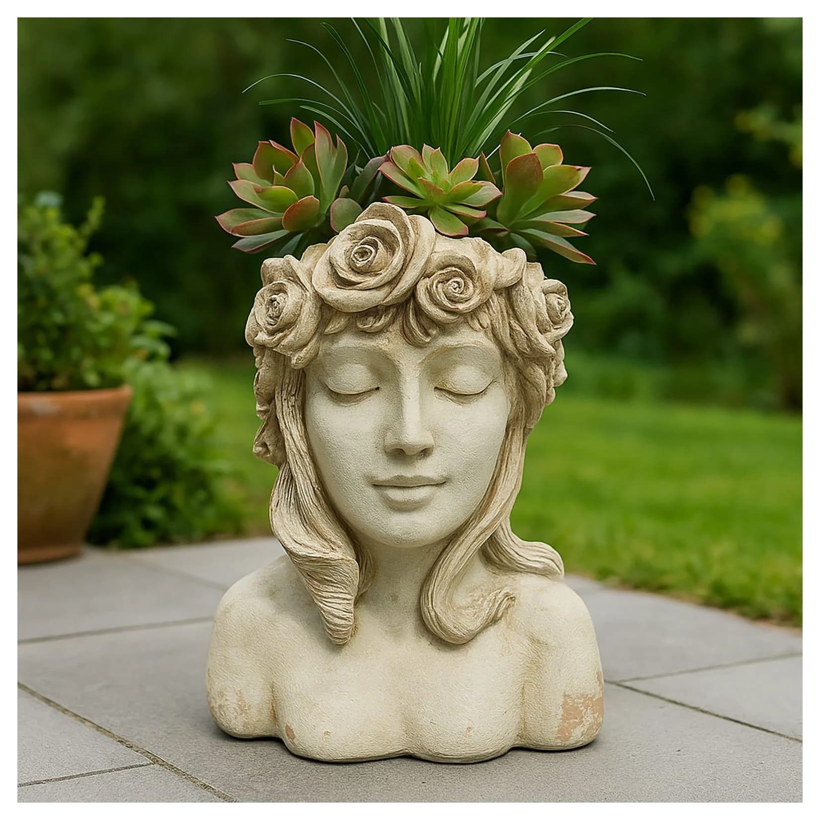 HTI-Living Pflanzgefäß Apollon Büste Aphrodite Weiß