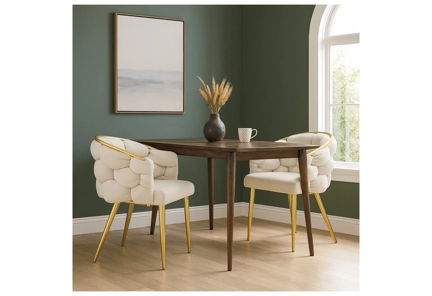 HTI-Living Esszimmerstuhl Alsen Gold Moderner Retro-Charme