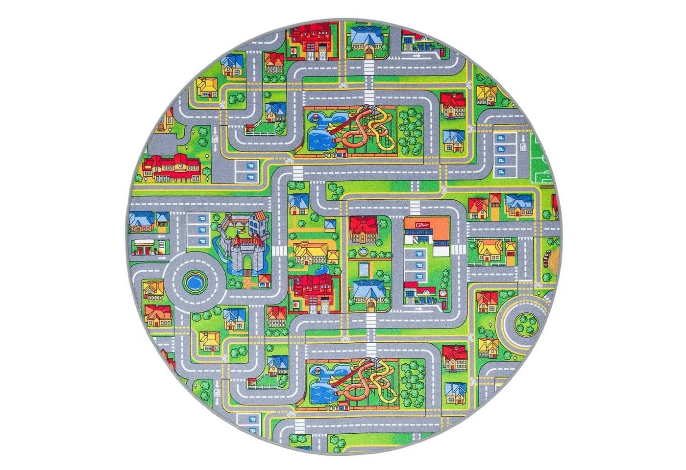 Snapstyle Kinderteppich Abenteuerland Bunt Rund
