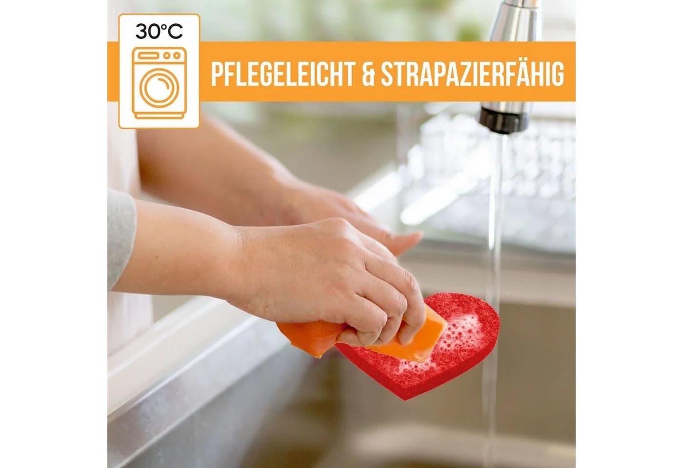 wortek Filz-Untersetzer Herz 10er Set Rot