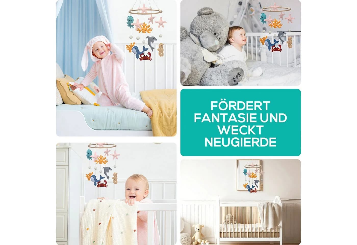 Wortek Baby Mobile Ozean Welt Filz