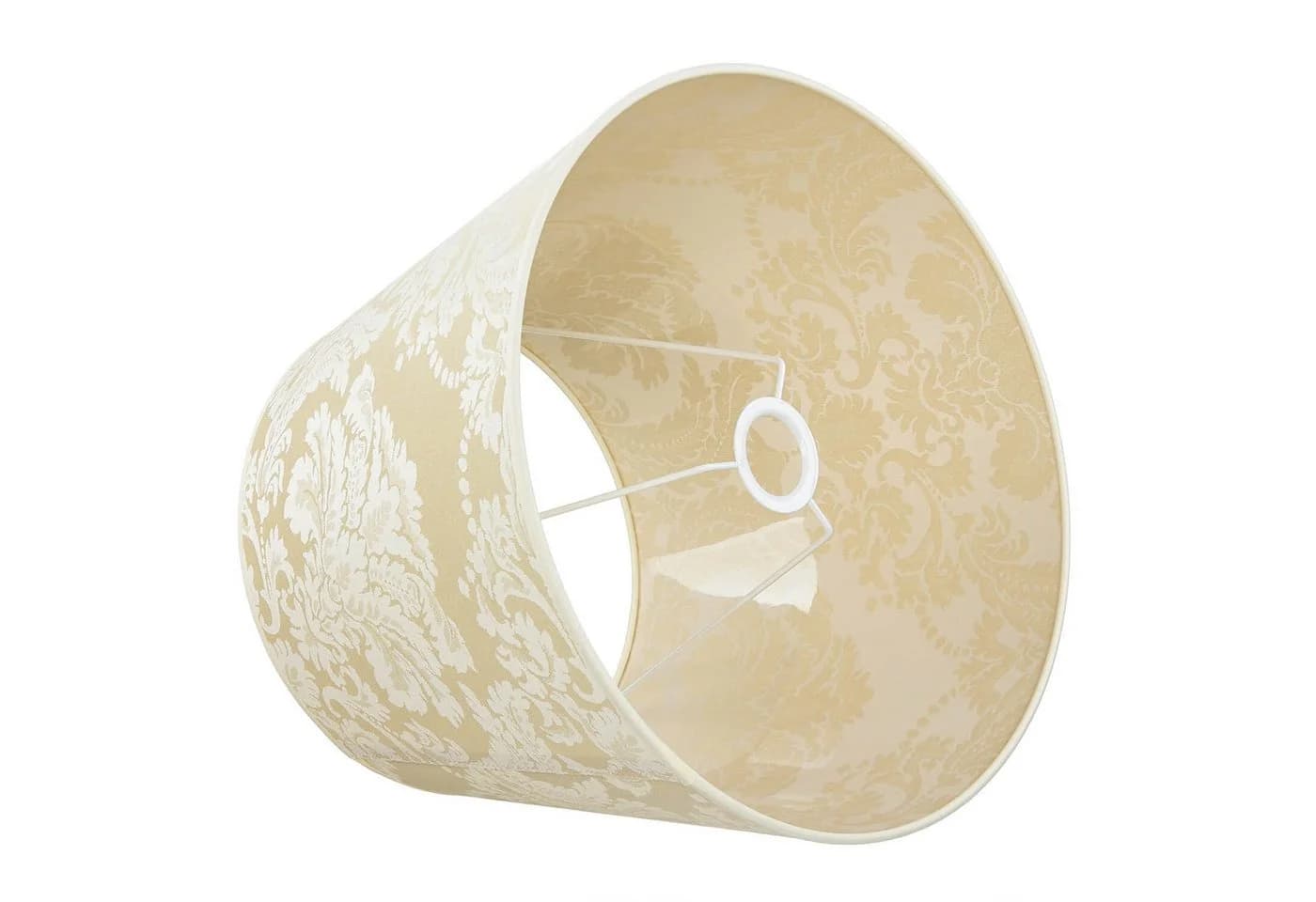 Licht-Erlebnisse Lampenschirm WILLOW Stoffschirm Ø 38 cm Barock-Muster