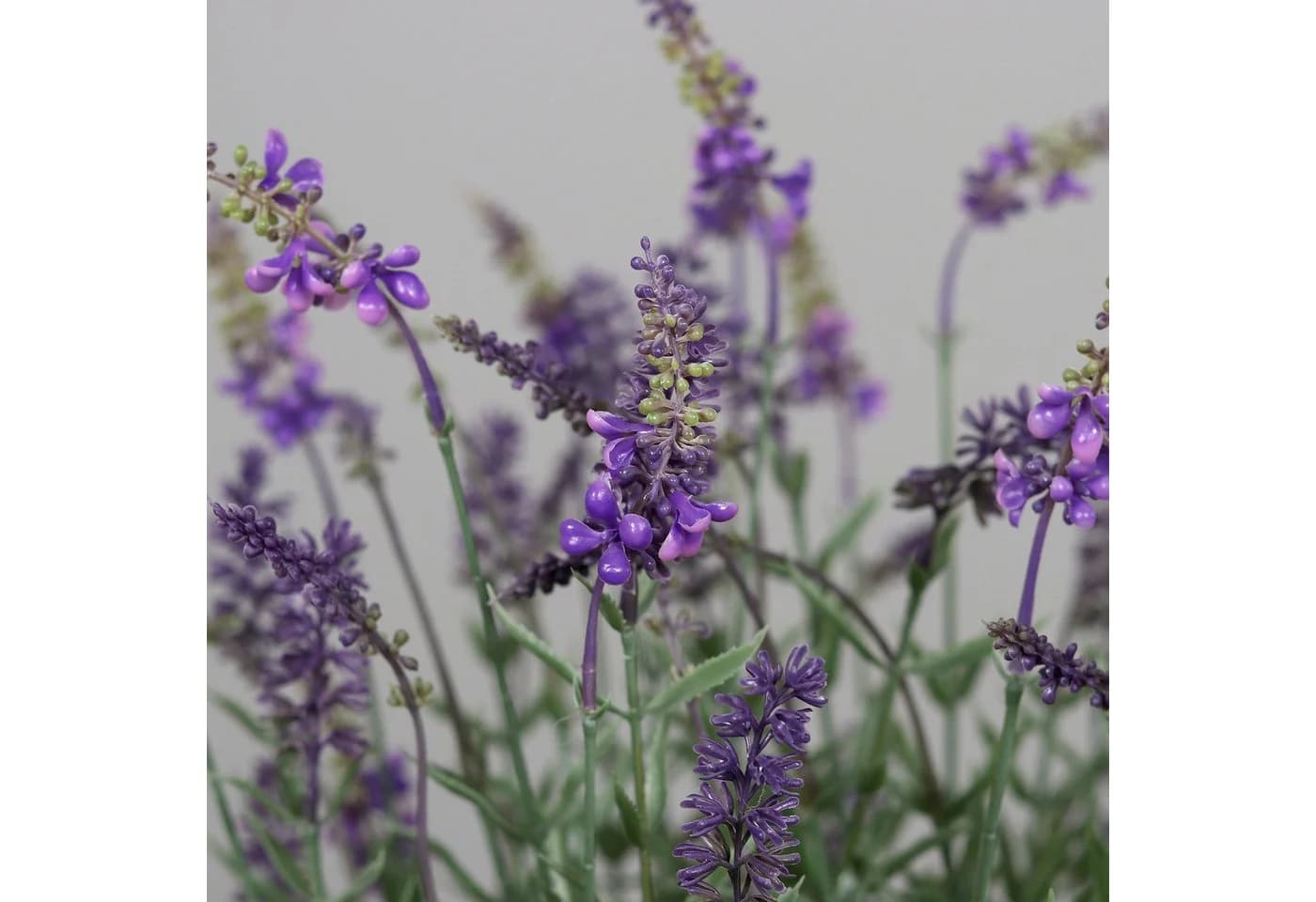Kunstblume Lavendel in runder Dekoschale 48x42cm Seidenblumen Roß
