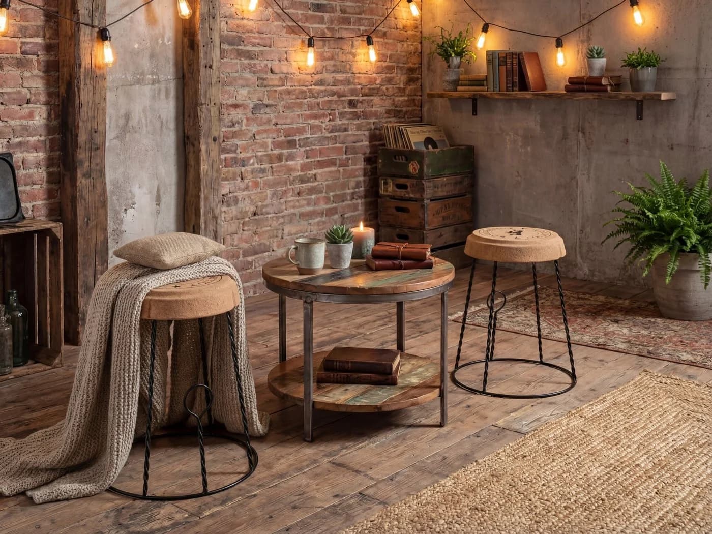 massivum Sitzhocker Corkano Korkendesign Braun