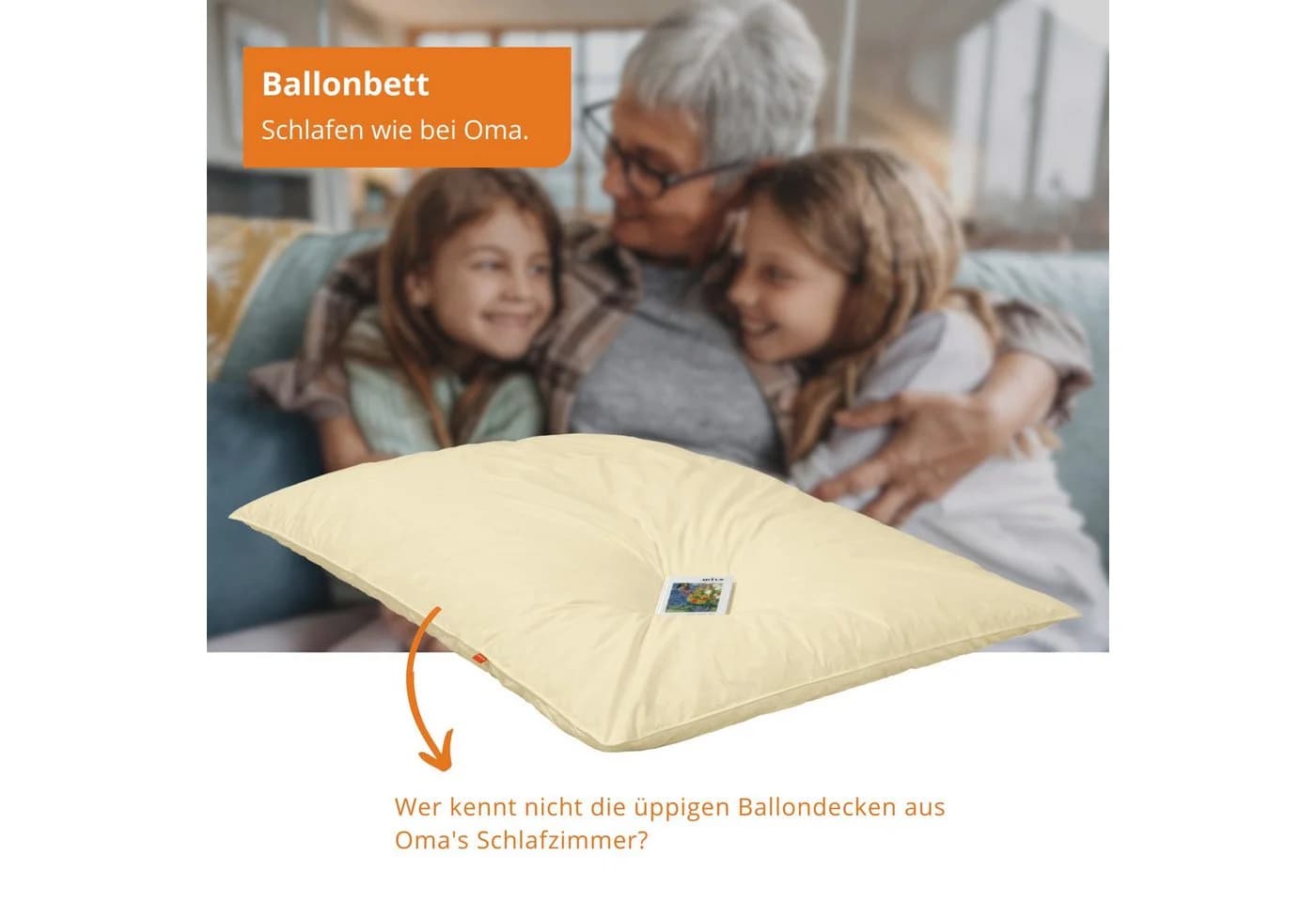 sleepling Federbettdecke Ballonbett 100% Federn Baumwolle Allergiker geeignet