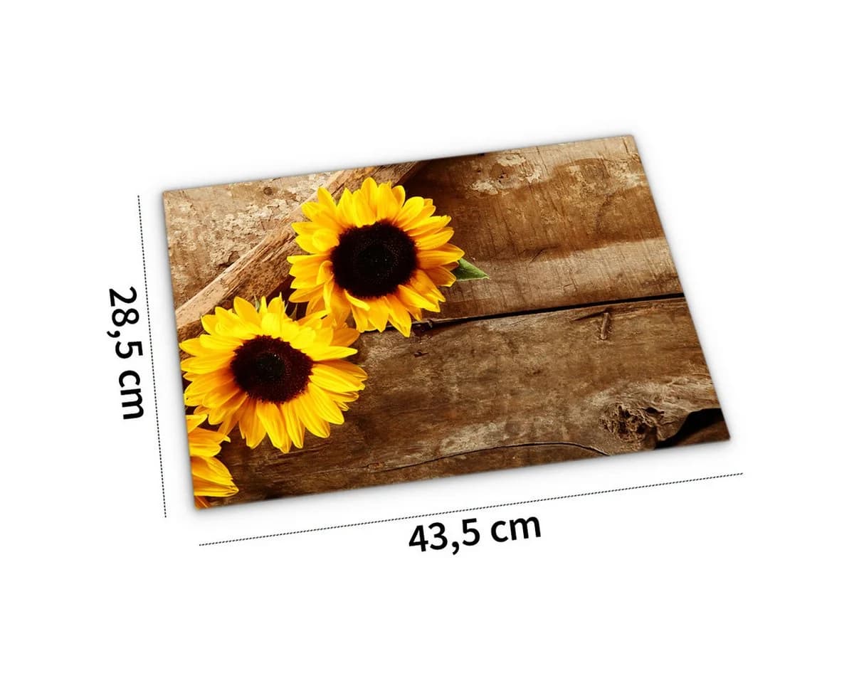 matches21 Platzsets 4er Set Sonnenblumen Kunststoff Abwaschbar