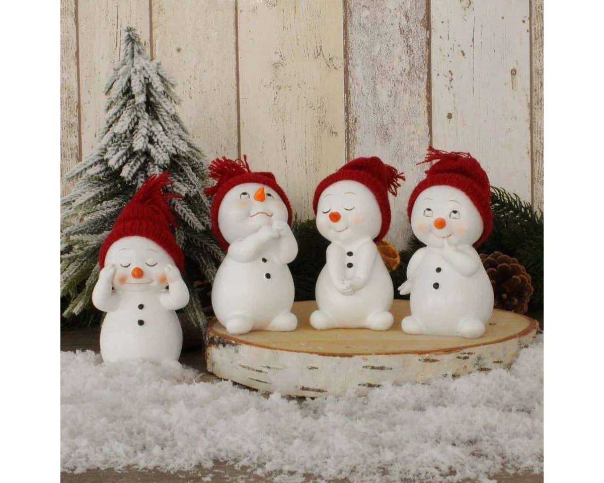 matches21 Schneemann Figuren 4er Set 11cm