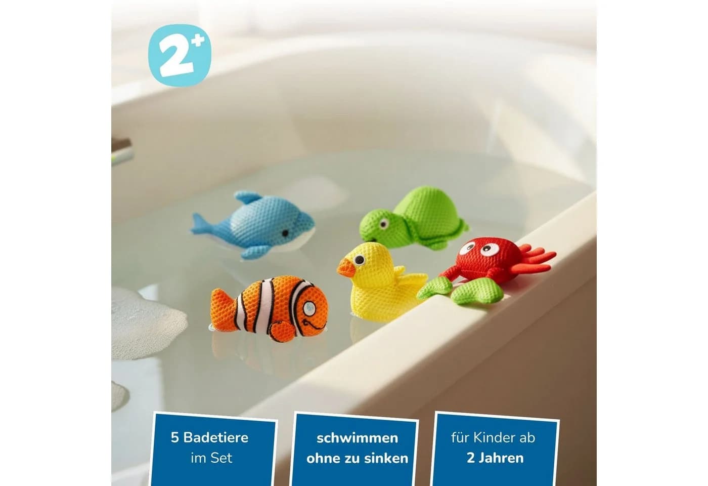 alldoro Badespielzeug Aquanauts 5er Set Badetiere Bunt