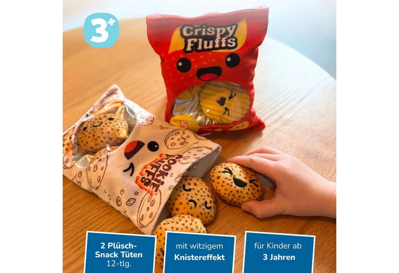 alldoro Plüsch Snack Set Chips & Kekse 12-teilig