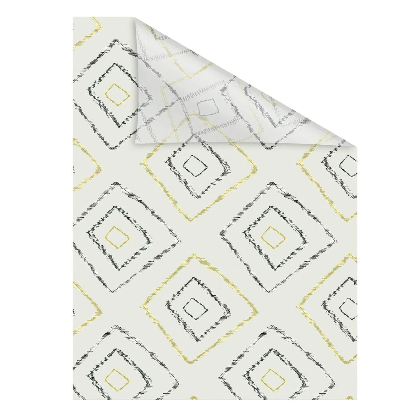 LICHTBLICK Fensterfolie selbstklebend Sichtschutz Stripy Boho Rectangle Beige