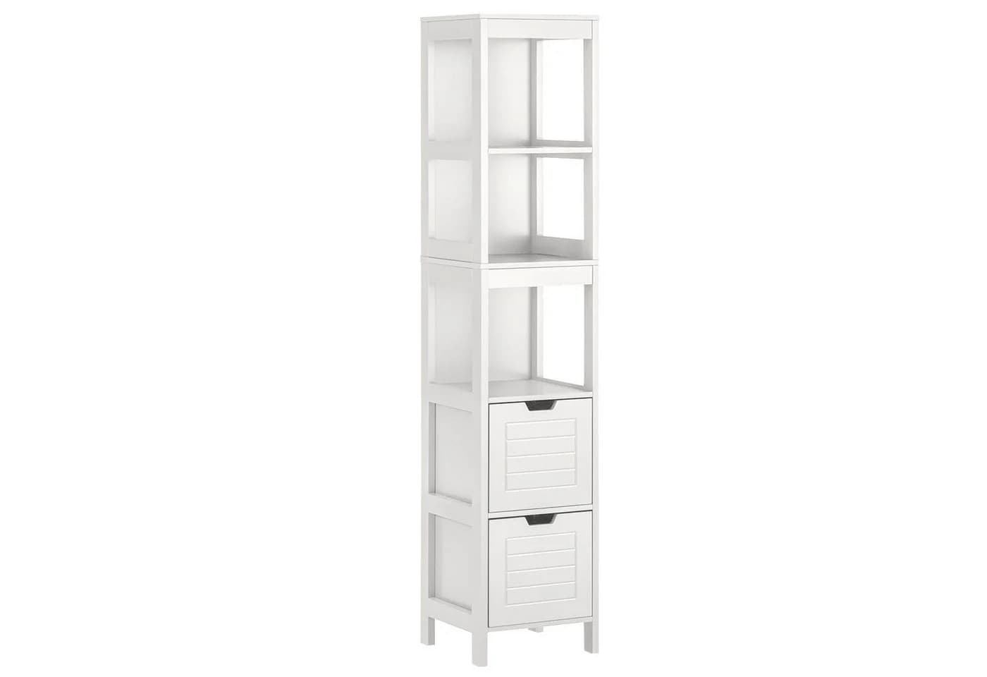 osoltus Badschrank Hampton Hochschrank Weiß Modern