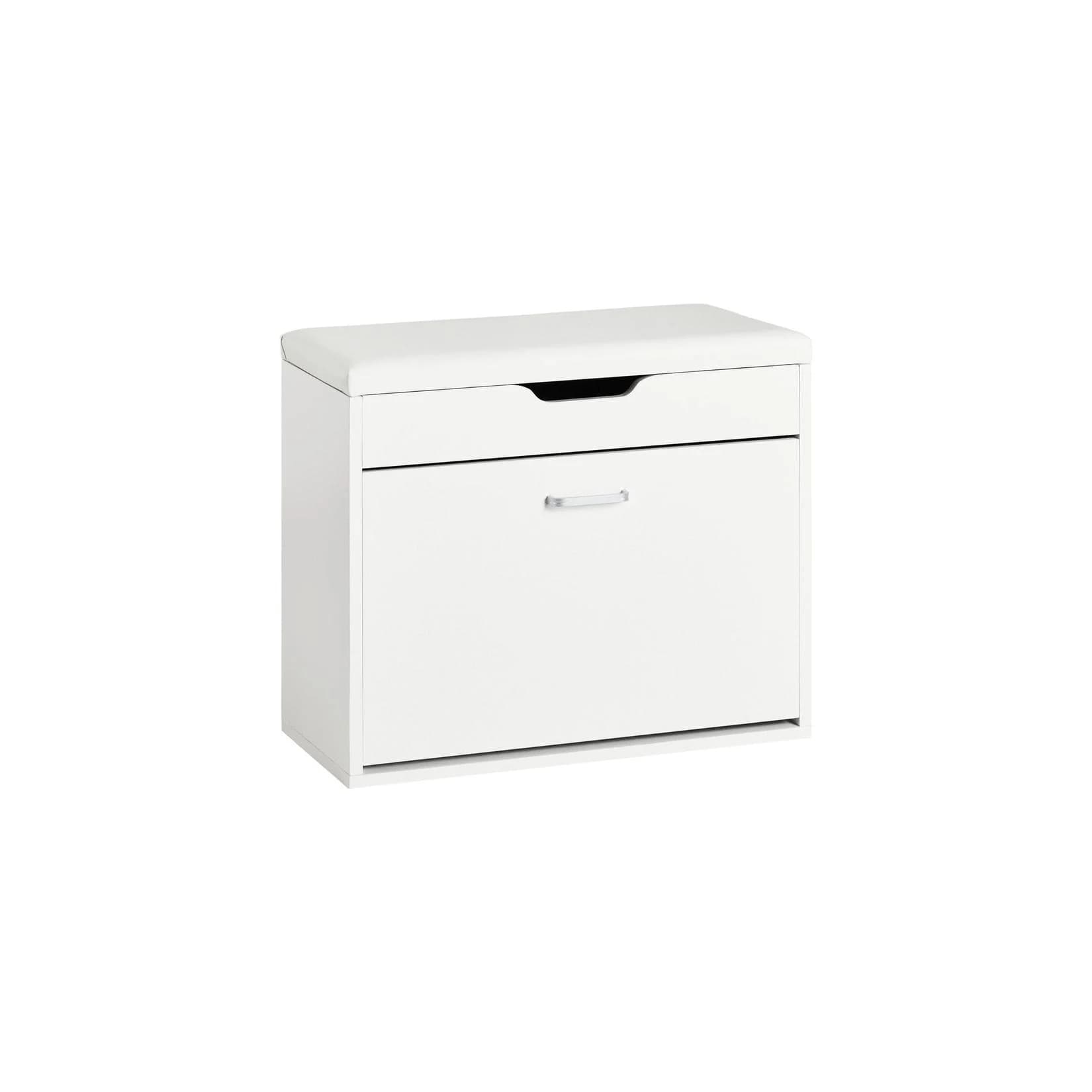 SoBuy Schuhkipper FSR95 Sitzbank mit Stauraum und gepolstertem Kissen