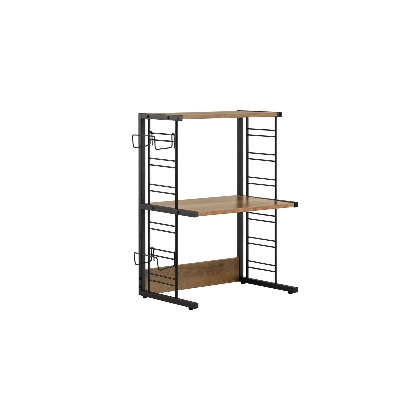 SoBuy Küchenregal KCR08 3 Ablagen Metall Braun-Schwarz