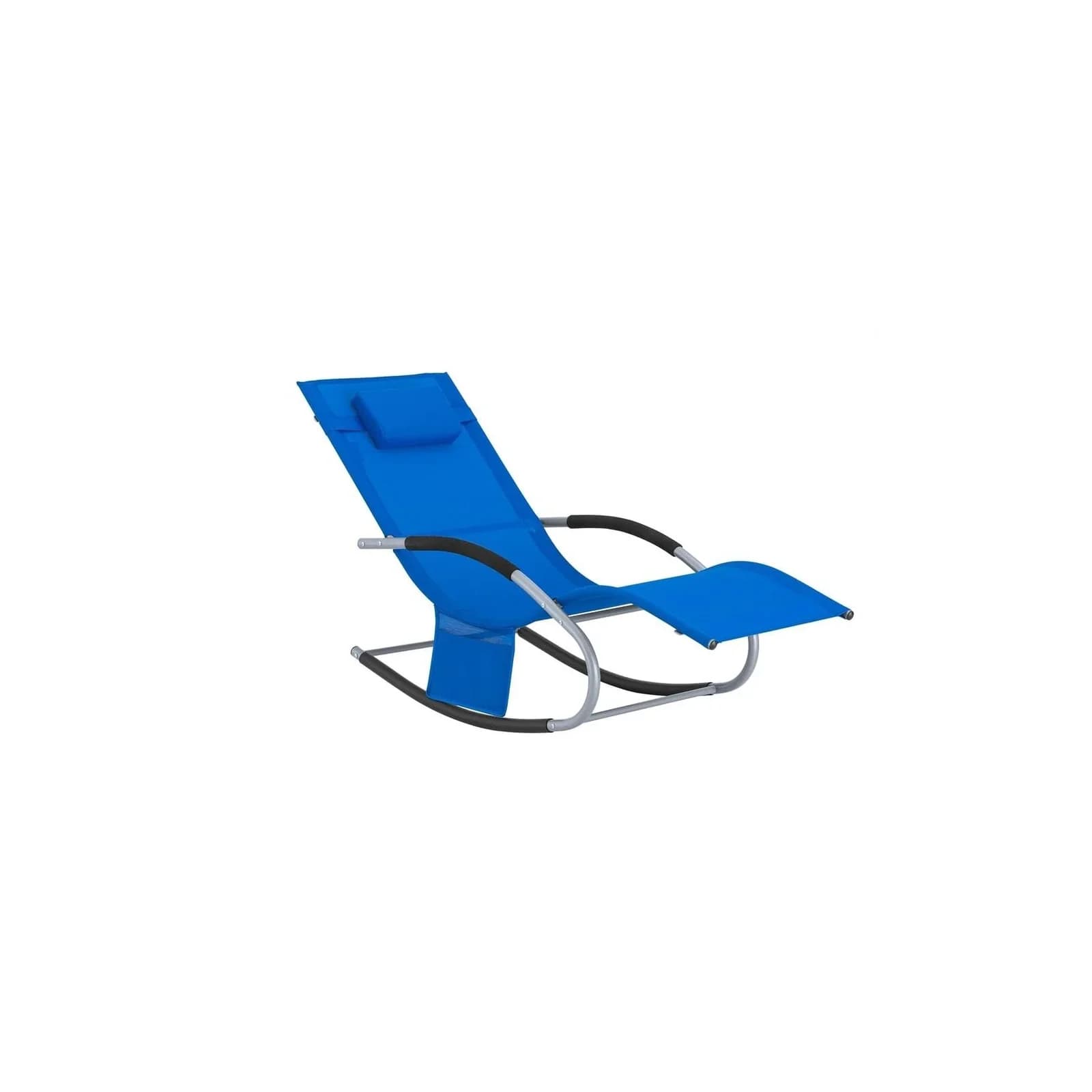 SoBuy Wetterfester Schaukelstuhl Blau Industriell