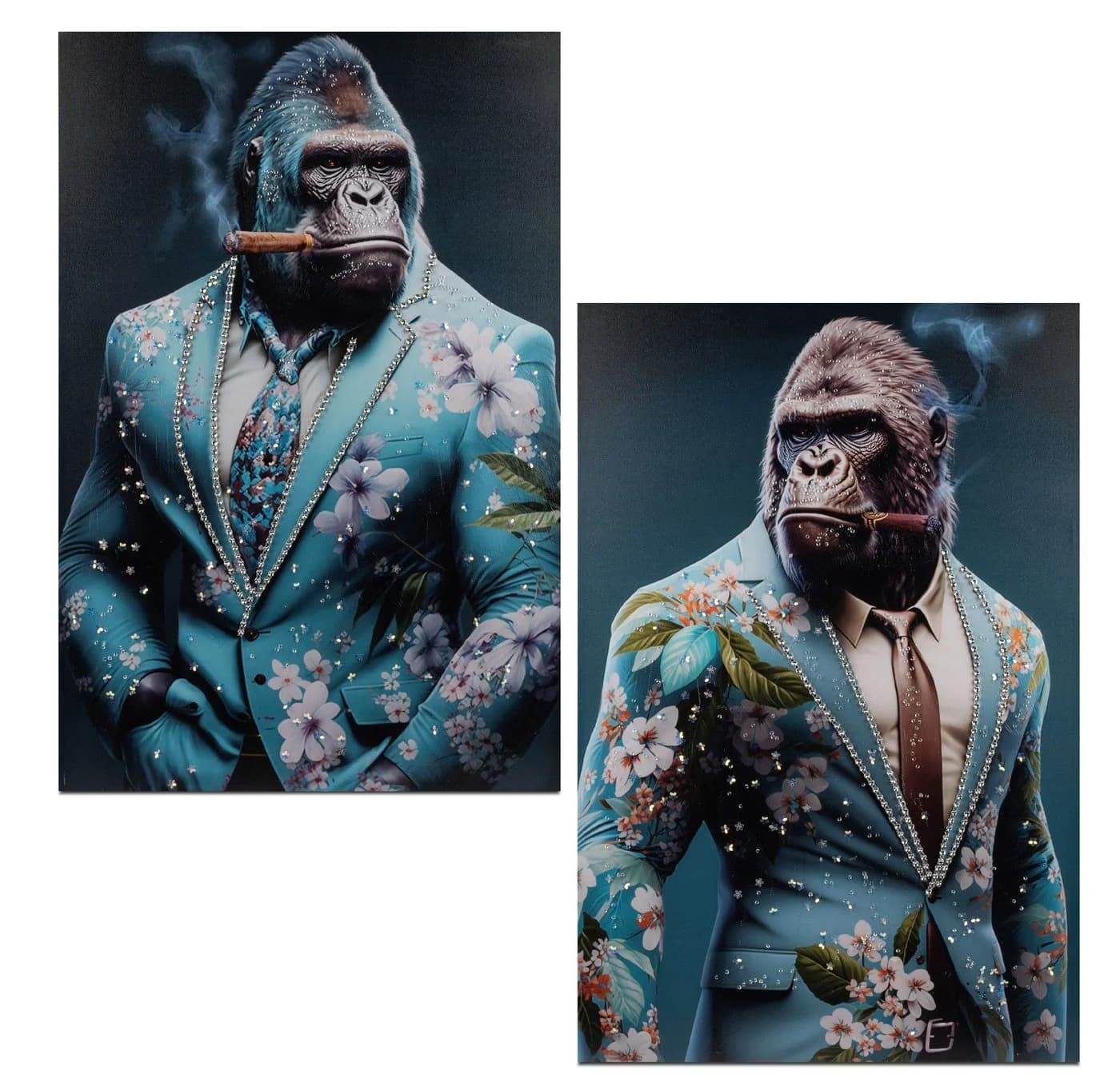 formano Wandbild Pop Art Gorilla im Anzug Leinwand auf Holzrahmen