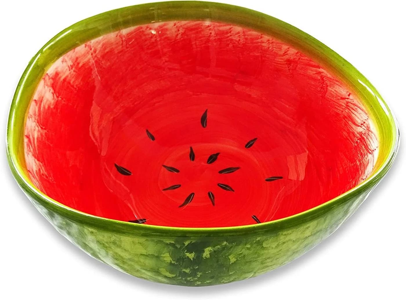 Lashuma Salatschüssel Melone Keramik Handbemalt