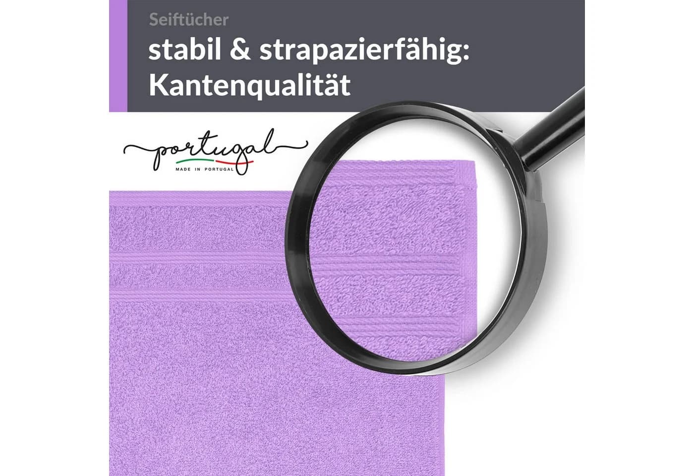Lashuma Waschlappen Set 6-tlg. 30x30 cm London Lila 100% Baumwolle