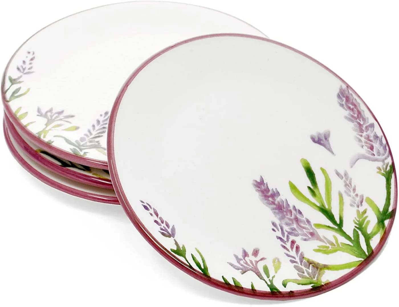 Lashuma Teller Set 4-tlg. Lavendel Keramik Servierteller rund