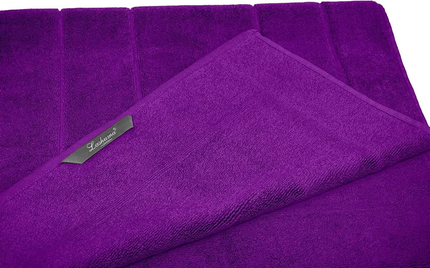 Lashuma Badematte London Frottee Aubergine Lila
