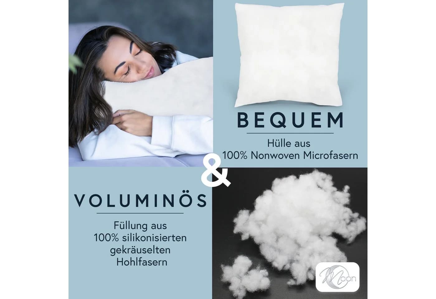 MOON Heimtextilien Sofakissen 4er Pack Füllkissen Innenkissen Polyester