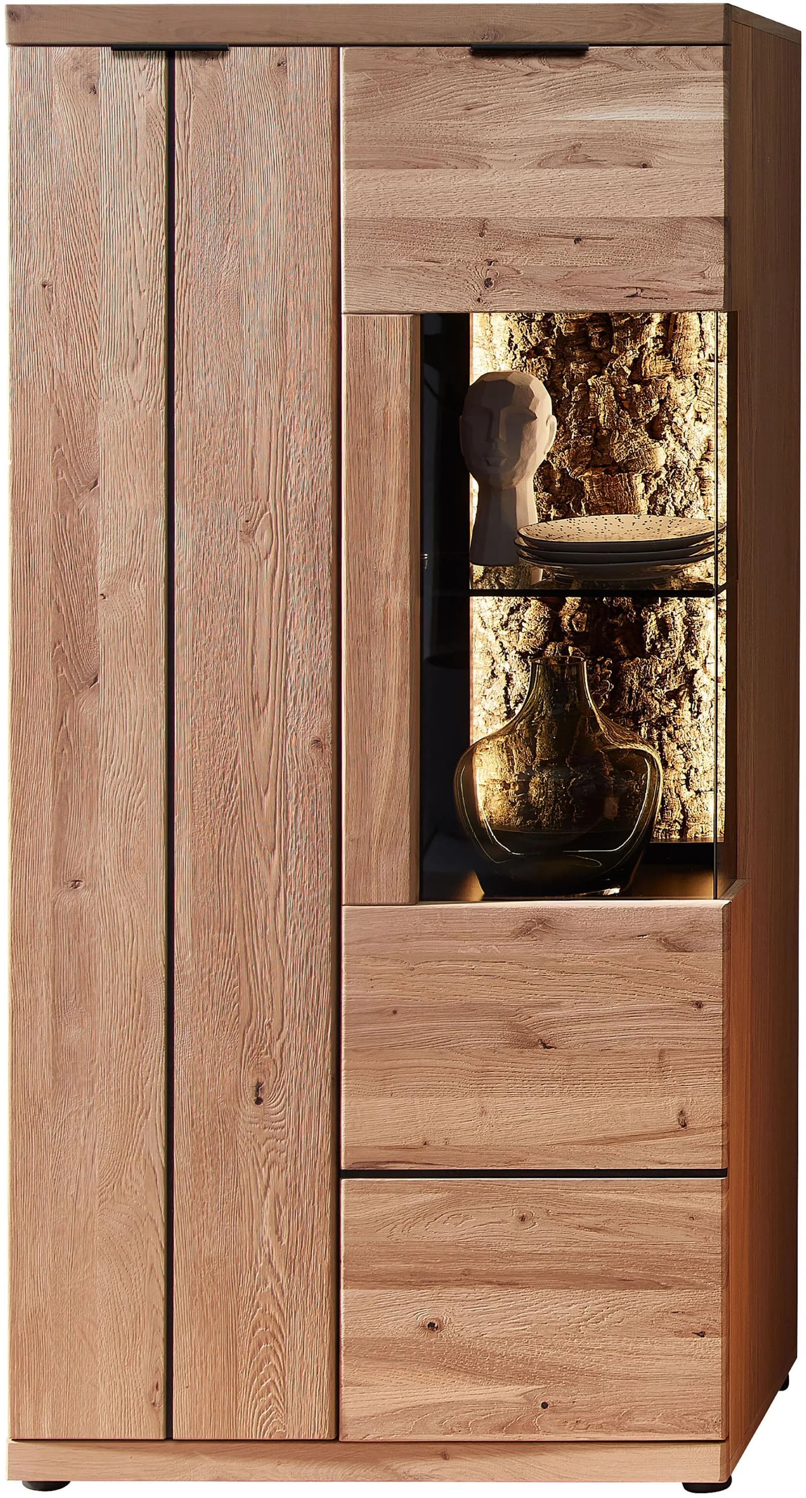 Vitrine INNOSTYLE Donna Vitrine Wildeiche Bianco Anthrazit