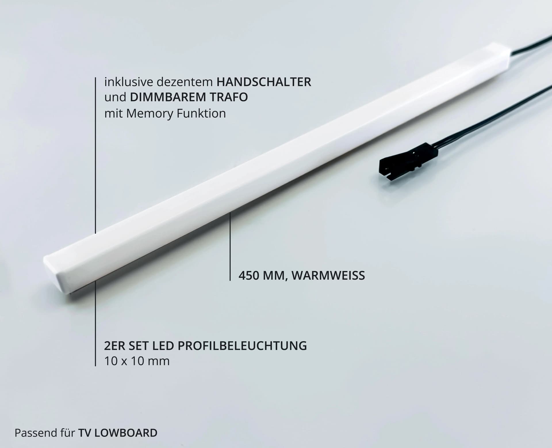 INNOSTYLE LED-Leuchtmittel Donna 2er Set 45cm Warmweiß Dimmbar