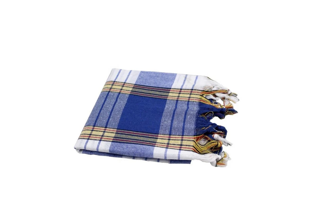 my Hamam Hamamtuch Set 2 Stück blau/schwarz kariert Baumwolle Polyester