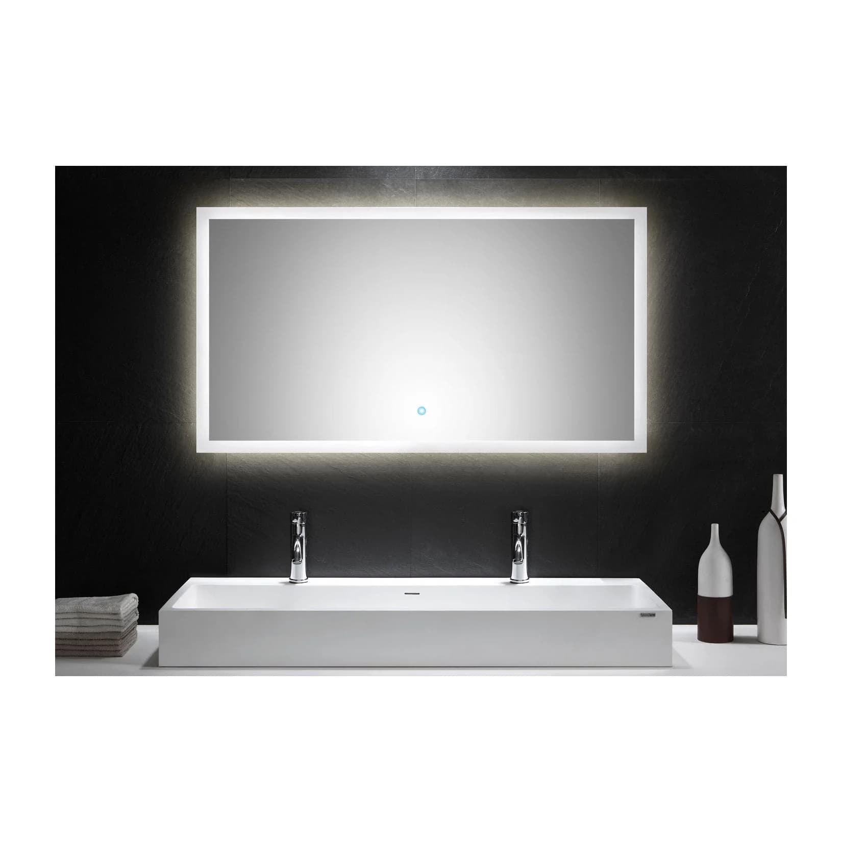 Posseik LED Badezimmerspiegel mit Touch-Bedienung