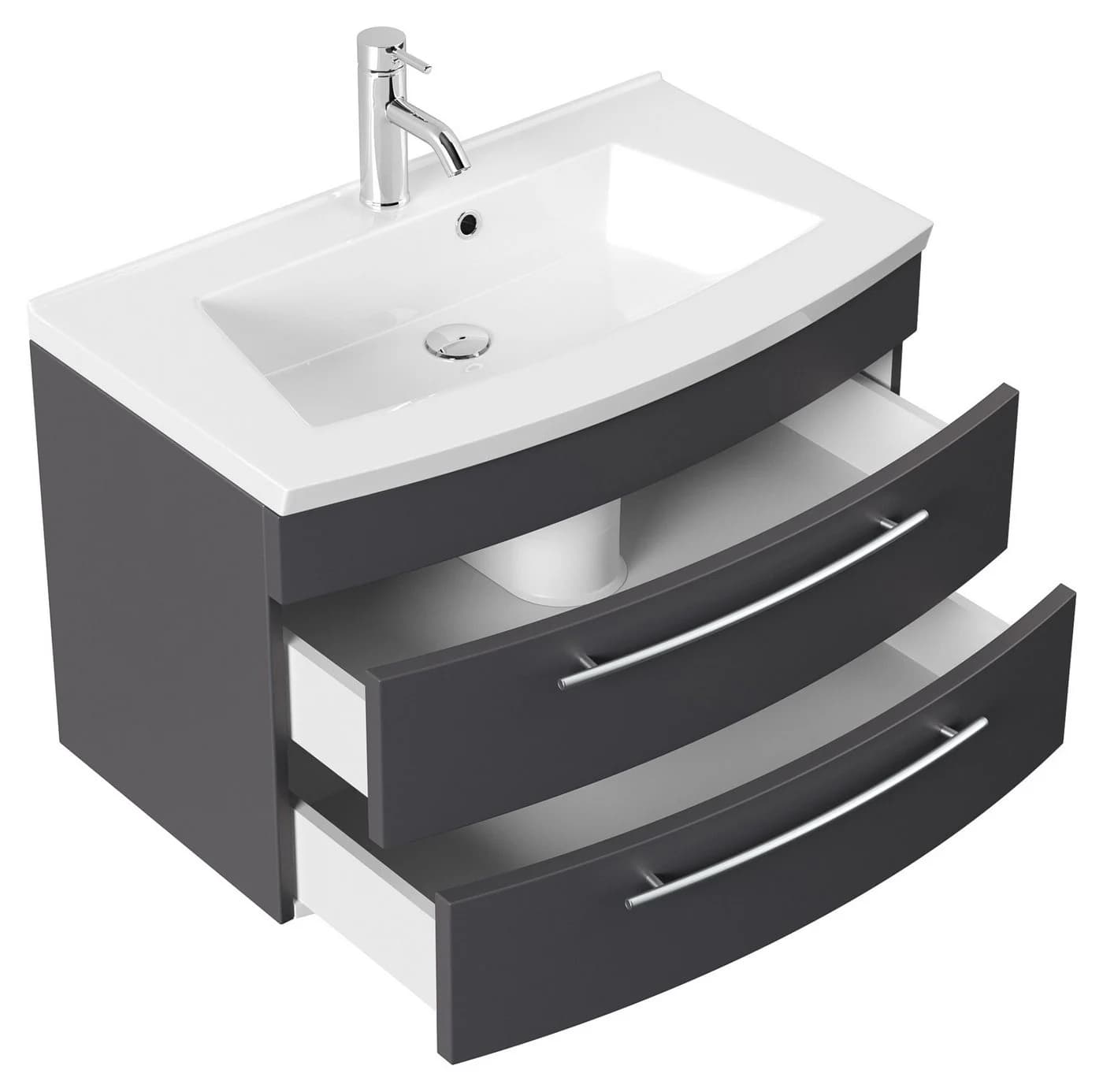 Magnolia Home Waschtisch Badmöbel Bella 80 Anthrazit SoftClose