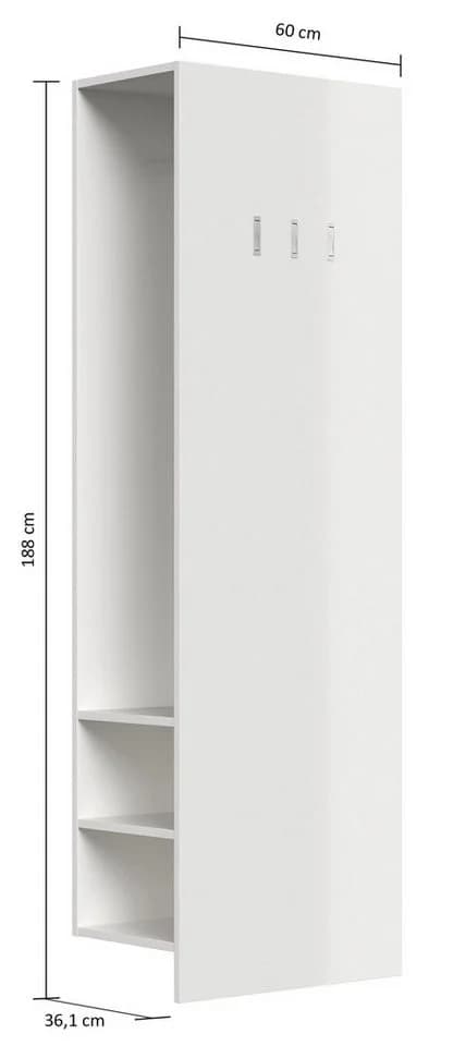 Magnolia Home Garderobenpaneel Urban Grau 3 Haken Stange