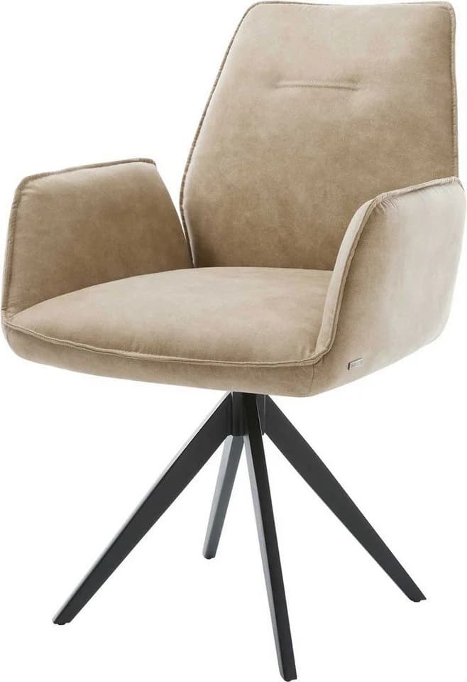 DELIFE Polsterstuhl Zoa-Flex Beige Vintage mit Rückholfunktion